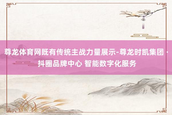 尊龙体育网既有传统主战力量展示-尊龙时凯集团 · 抖圈品牌中心 智能数字化服务