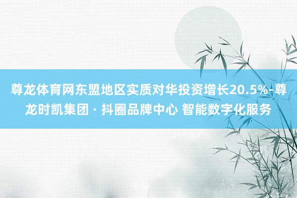 尊龙体育网东盟地区实质对华投资增长20.5%-尊龙时凯集团 · 抖圈品牌中心 智能数字化服务