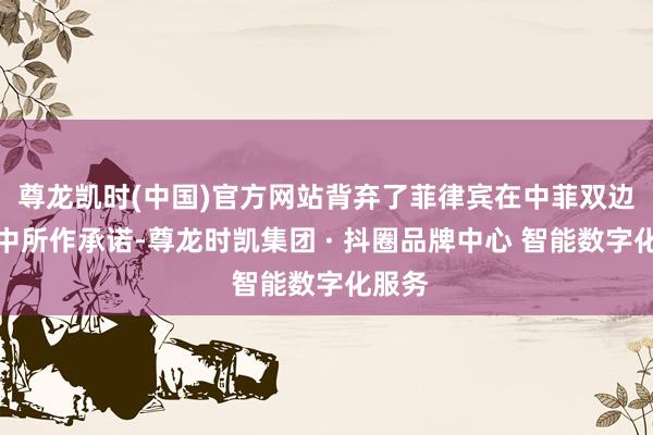 尊龙凯时(中国)官方网站背弃了菲律宾在中菲双边协议中所作承诺-尊龙时凯集团 · 抖圈品牌中心 智能数字化服务