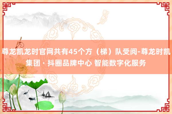 尊龙凯龙时官网共有45个方（梯）队受阅-尊龙时凯集团 · 抖圈品牌中心 智能数字化服务