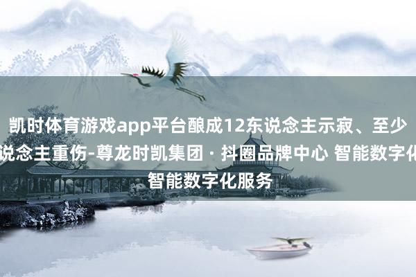 凯时体育游戏app平台酿成12东说念主示寂、至少10东说念主重伤-尊龙时凯集团 · 抖圈品牌中心 智能数字化服务