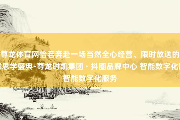 尊龙体育网恰若奔赴一场当然全心经营、限时放送的好意思学盛典-尊龙时凯集团 · 抖圈品牌中心 智能数字化服务