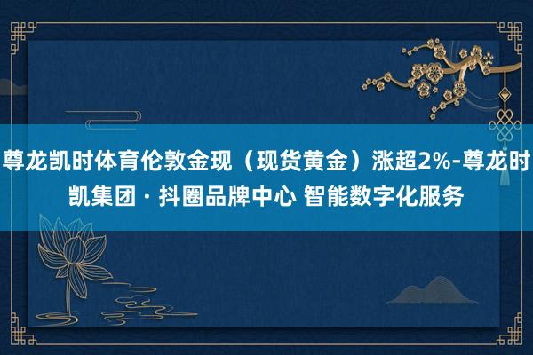 尊龙凯时体育伦敦金现(现货黄金)涨超2%-尊龙时凯集团 · 抖圈品牌中心 智能数字化服务