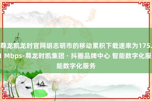 尊龙凯龙时官网胡志明市的移动累积下载速率为175.91 Mbps-尊龙时凯集团 · 抖圈品牌中心 智能数字化服务