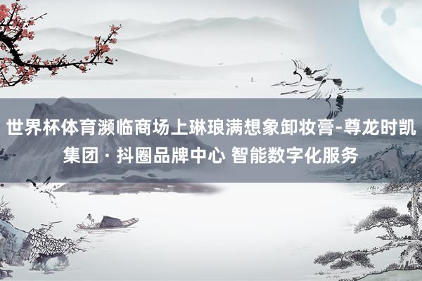 世界杯体育濒临商场上琳琅满想象卸妆膏-尊龙时凯集团 · 抖圈品牌中心 智能数字化服务