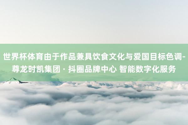 世界杯体育由于作品兼具饮食文化与爱国目标色调-尊龙时凯集团 · 抖圈品牌中心 智能数字化服务